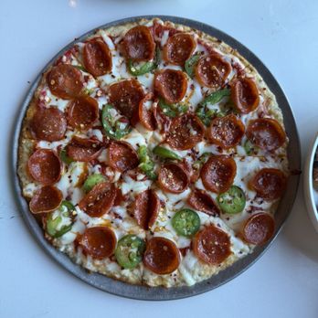 Citrus Grill & Lounge - Spicy pepperoni pizza Added fresh jalepenos! - Mediterranean Near Me - Henderson, Nevada Citrus Grill & Lounge - Spicy pepperoni pizza Added fresh jalepenos! - Mediterranean Near Me - Henderson, Nevada