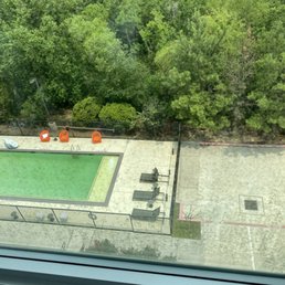 View from room - exterior of windows (needs to be cleaned)