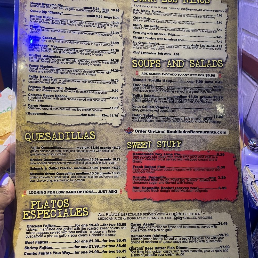 Enchilada's Restaurant - Menu - Tex-Mex Near Me - Dallas, Texas Enchilada's Restaurant - Menu - Tex-Mex Near Me - Dallas, Texas