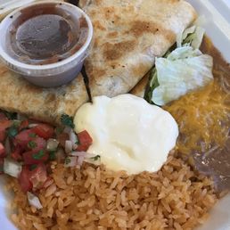 I was happy to get rice and beans!