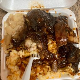 Jerk Chicken Mac and Cheese Cabbage Jerk Chicken Mac and Cheese Cabbage