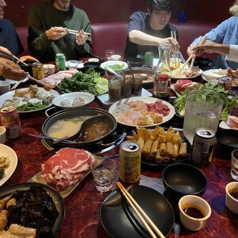 Grand Hot Pot Lounge - a table full of asian food - Hot Pot Near Me - San Francisco, California Grand Hot Pot Lounge - a table full of asian food - Hot Pot Near Me - San Francisco, California