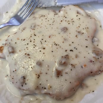 Kelley's - Country Fried Steak? Aside from bacon and deli sliced ham I'm not sure I've come across a thinner piece of meat. - American Near Me - Harvard, Illinois