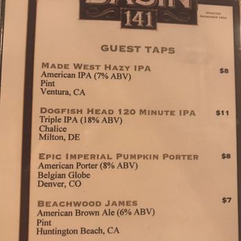 Basin 141 - Dogfish head on Tap!!!! - Pubs Near Me - Montrose, California Basin 141 - Dogfish head on Tap!!!! - Pubs Near Me - Montrose, California