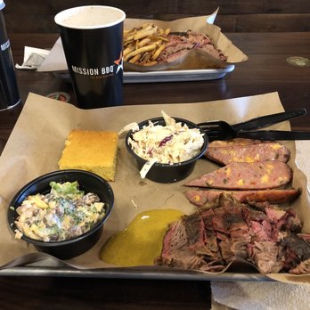 Mission BBQ - Brisket, jalapeño sausage, coleslaw, seasonal salad and cornbread. - American Near Me - Norfolk, Virginia