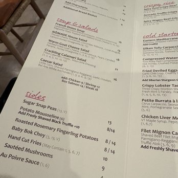 Nomade - Menú - Cocktail Bars Near Me - Boca Raton, Florida