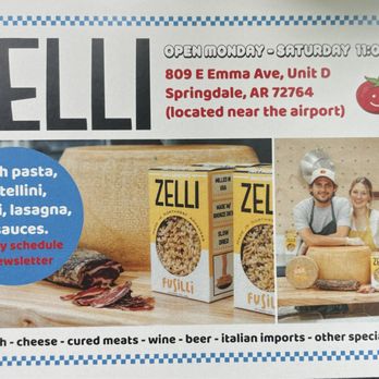 Zelli - Information - Pasta Shops Near Me - Springdale, Arkansas Zelli - Information - Pasta Shops Near Me - Springdale, Arkansas