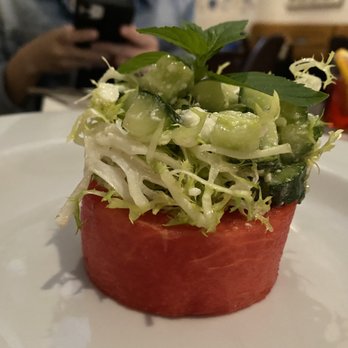 Wild Chicory - Watermelon salad with feta cheese. - Canadian (New) Near Me - Toronto, Ontario