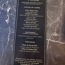 Vinum Bar & Restaurant - Menu