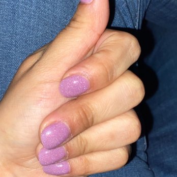 LV Nails - Dip powder short nails - Nail Salons Near Me - Palm Springs, California