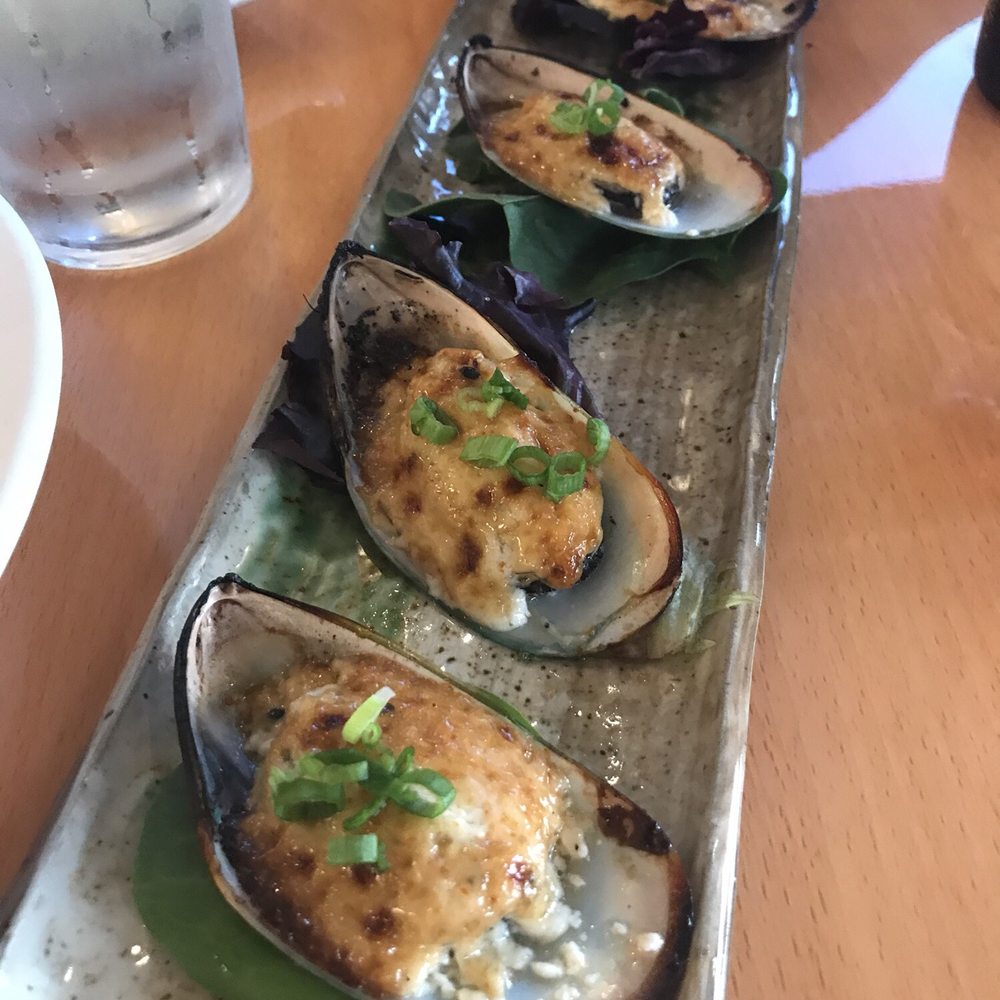 Kumi Ko - Half shell baked mussels! - Japanese Near Me - Compton, California Kumi Ko - Half shell baked mussels! - Japanese Near Me - Compton, California