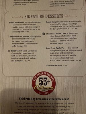 Menu photo 4 Cattlemens Livermore, CA
