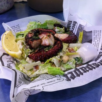 Buster's Sea Cove - Grilled octopus with caesar salad. - Seafood Near Me - Toronto, Ontario