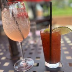 Stella's Southern Brasserie - Peach Raspberry Sangria and Bloody Mary