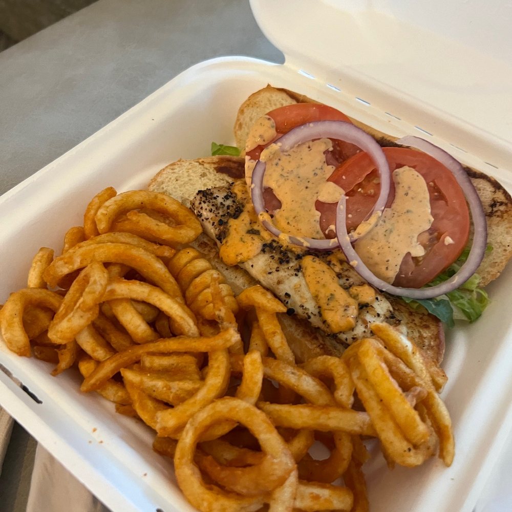 Shore - Mahi Mahi sandwich with fries - Seafood Near Me - Jekyll Island, Georgia Shore - Mahi Mahi sandwich with fries - Seafood Near Me - Jekyll Island, Georgia