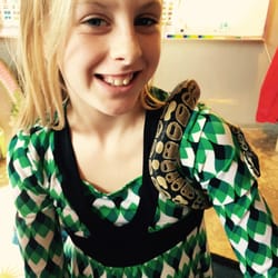 The Homeschool Classroom - Brave Becca with a python!