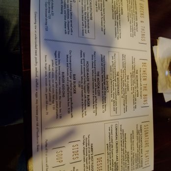 Harry's Detroit Bar & Grill - Current menu 12/2/19.. I ordered "Between The Buns" - Sports Bars Near Me - Detroit, Michigan Harry's Detroit Bar & Grill - Current menu 12/2/19.. I ordered "Between The Buns" - Sports Bars Near Me - Detroit, Michigan