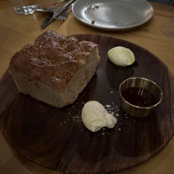 Emmer & Rye - Jonny cake and honey butter - Tapas/Small Plates Near Me - Austin, Texas