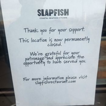 Slapfish - Closed sign. - Seafood Near Me - Albuquerque, New Mexico