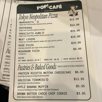 Pop Café - Menu - Pizza Near Me - Las Vegas, Nevada