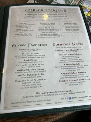Menu photo 6 Connor's Restaurant Buffalo, NY