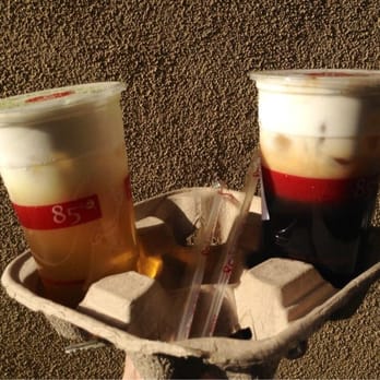 85°C Bakery Cafe-Irvine - Throwback: a college student needs her finals week power. Sea salt jasmine + iced coffee = the best! - Coffee & Tea Near Me - Irvine, California