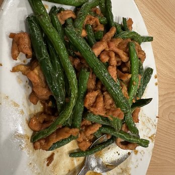 Hot Wok Cafe - Green #607. String Beans with Pork - Chinese Near Me - Northridge, California Hot Wok Cafe - Green #607. String Beans with Pork - Chinese Near Me - Northridge, California