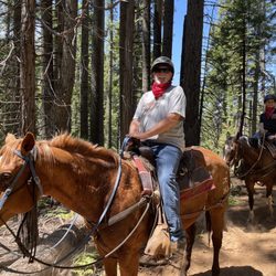 Yosemite Trails Horseback Adventures - My husband enjoying his ride!!