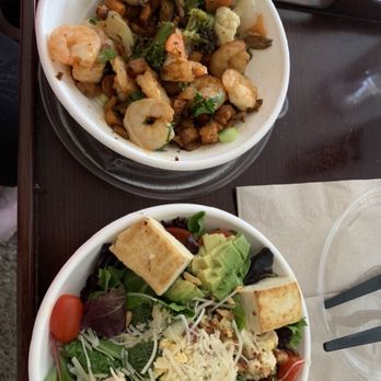 Original ChopShop - Tofu salad and shrimp entree - New American Near Me - Allen, Texas Original ChopShop - Tofu salad and shrimp entree - New American Near Me - Allen, Texas