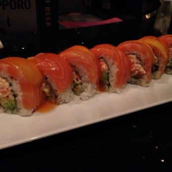 Sake Cafe - This is the Tropical Roll. I didn't like the spicy fruit sauce on it. - Japanese Near Me - New Orleans, Louisiana Sake Cafe - This is the Tropical Roll. I didn't like the spicy fruit sauce on it. - Japanese Near Me - New Orleans, Louisiana