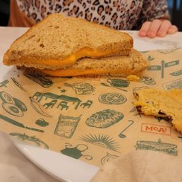 Kids not-so-grilled "grilled" cheese. Kids not-so-grilled "grilled" cheese.