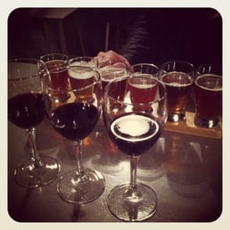 Hoppy beer flight & red wine flight - beer o'clock