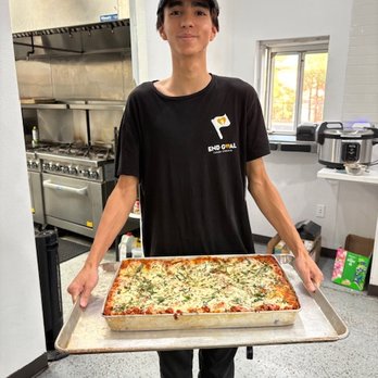 End Goal Meal Prep - Alex B proudly showing me the turkey spinach lasagna he made from scratch! - Food Delivery Services Near Me - Las Vegas, Nevada