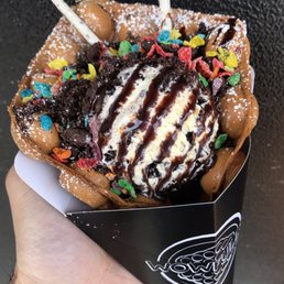 Cap'n Crunch Cookies & Cream in a Coffee Waffle Cap'n Crunch Cookies & Cream in a Coffee Waffle