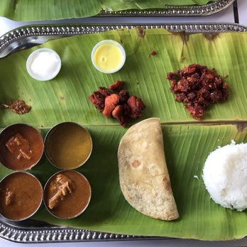 Annachikadai - Non-Veg Thali from second visit. Delicious! But papad was late to the event. - Indian Near Me - Mountain View, California Annachikadai - Non-Veg Thali from second visit. Delicious! But papad was late to the event. - Indian Near Me - Mountain View, California