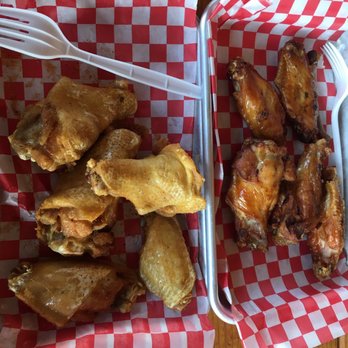 Pot Smoker BBQ - Plain fried on Left . Smoked on Right . - Barbeque Near Me - Aiken, South Carolina