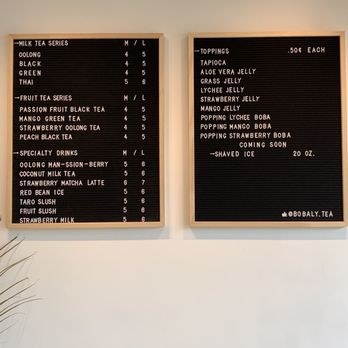 Bobaly - Full menu - Bubble Tea Near Me - Fair Lawn, New Jersey