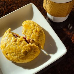 Crossroads Coffeehouse - Raspberry filled almond scone
