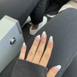 Gel x french set with chrome Gel x french set with chrome