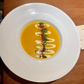 Flea Street - Carrot and ginger soup - New American Near Me - Menlo Park, California Flea Street - Carrot and ginger soup - New American Near Me - Menlo Park, California