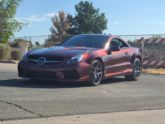Mercedes SL65 AMG - KPMF Gloss Red Black Iridescent - full rewrap going from a wrap that was done at home to this stunning looking ride using kpmf film on this beautiful custom widebody car. Mercedes SL65 AMG - KPMF Gloss Red Black Iridescent - full rewrap going from a wrap that was done at home to this stunning looking ride using kpmf film on this beautiful custom widebody car.