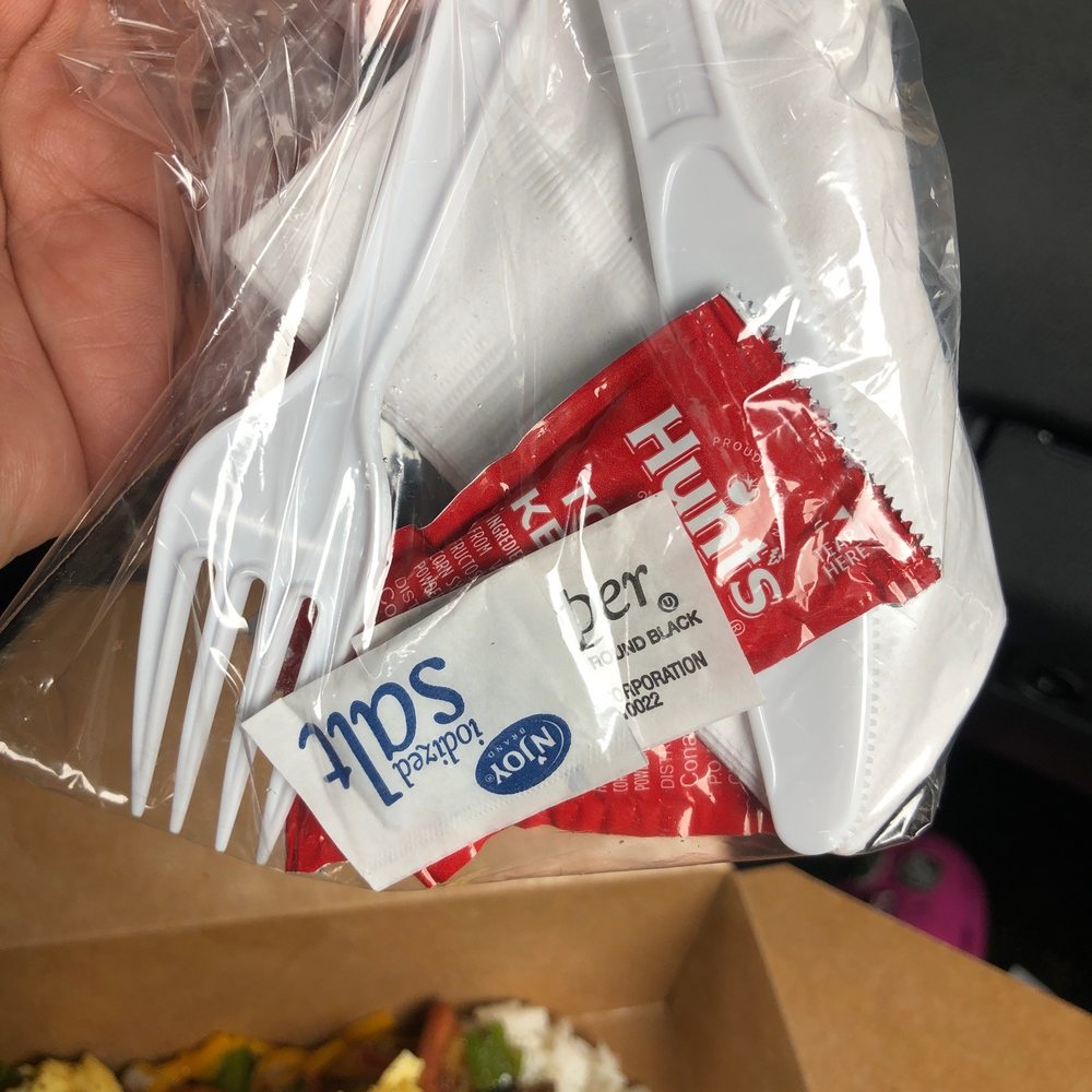 Break Your Fast - This is how you give to-go utensils. - American Near Me - Union City, California Break Your Fast - This is how you give to-go utensils. - American Near Me - Union City, California