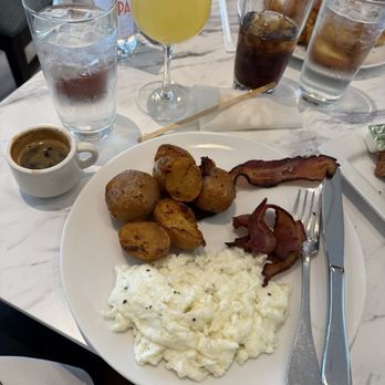 Mercantile Dining & Provision DIA - Eggs and Potatoes... I chose egg whites scramble, bacon- instead of sausage, and I added a side of seven grain toast. - Coffee & Tea Near Me - Denver, Colorado Mercantile Dining & Provision DIA - Eggs and Potatoes... I chose egg whites scramble, bacon- instead of sausage, and I added a side of seven grain toast. - Coffee & Tea Near Me - Denver, Colorado