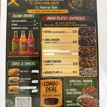 Yaah Man - Menu - Caribbean Near Me - Arden-Arcade, California