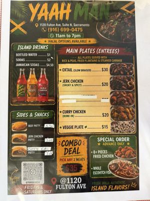 Menu photo 1 Yaah Man Arden-Arcade, CA