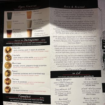 Guisados - Menu - January 2024 - Mexican Near Me - Beverly Hills, California