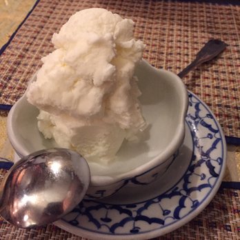 Bangkok Station - Coconut ice cream with coconut flakes inside - Thai Near Me - Nyack, New York