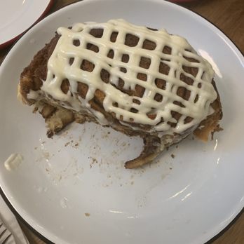Cornbred - 1.5 lbs cinnamon roll only available at brunch on Sundays already cut into. - Barbeque Near Me - Ames, Iowa Cornbred - 1.5 lbs cinnamon roll only available at brunch on Sundays already cut into. - Barbeque Near Me - Ames, Iowa