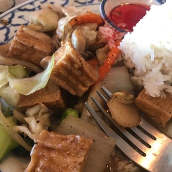 Thai Ocha - Tufu, veggies & Steamed White Rice - Thai Near Me - Denton, Texas Thai Ocha - Tufu, veggies & Steamed White Rice - Thai Near Me - Denton, Texas