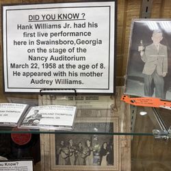 Main Street Market Antique Mall - Hank Williams Jr. first live performance here in Swainsboro
